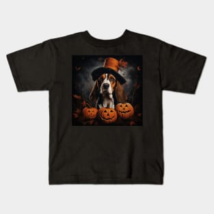 Halloween English Foxhound Kids T-Shirt